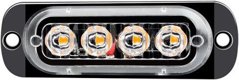 4 PCS/Set 12-24V Warning Lights, 4 LEDs Car Truck Emergency Beacon Warning Hazard Flash Strobe Light, Waterproof Clear Lens Red Light in Saudi Arabia