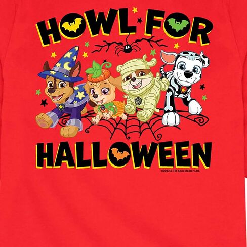 الملابس الهجينة - Paw Patrol - Howl for Halloween - Toddler and Youth Long Sleeve Graphic T -Shirt in Saudi Arabia