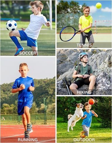Runhit Boys Athletic Shorts Quick Dry Running Shorts for Youth Kids Lightweight Basketball Soccer Gym Shorts Zipper Pockets in Saudi Arabia