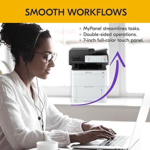 KYOCERA ECOSYS MA4000cifx All-in-One Color Laser Printer (Print/Copy/Scan/Fax), 42 ppm, 1200 dpi, Gigabit Ethernet & HyPAS Capable, 7 inch Touchscreen Panel, Dual Scan Document Processor in Saudi Arabia