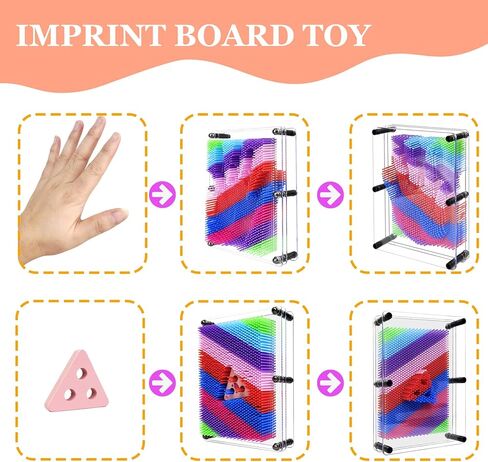 ألعاب لوحية فنية ثلاثية الأبعاد كبيرة جدًا، ألعاب حسية قوس قزح للأطفال المصابين بالتوحد، 8 × 10 بوصة in Kuwait