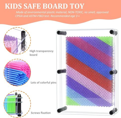 ألعاب لوحية فنية ثلاثية الأبعاد كبيرة جدًا، ألعاب حسية قوس قزح للأطفال المصابين بالتوحد، 8 × 10 بوصة in Kuwait