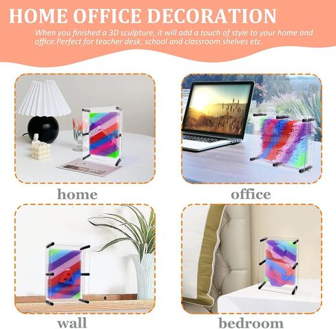 ألعاب لوحية فنية ثلاثية الأبعاد كبيرة جدًا، ألعاب حسية قوس قزح للأطفال المصابين بالتوحد، 8 × 10 بوصة in Kuwait