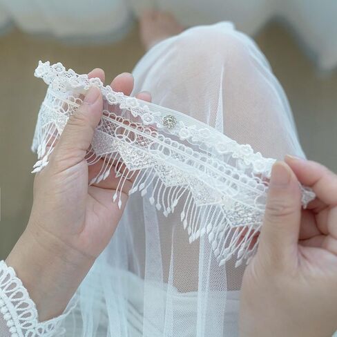 Women's Wedding Garter for Bride Lace Leg Garter Belt with Flower Floral in Saudi Arabia