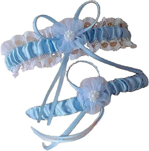 Women's Wedding Garter for Bride Lace Leg Garter Belt with Flower Floral in Saudi Arabia