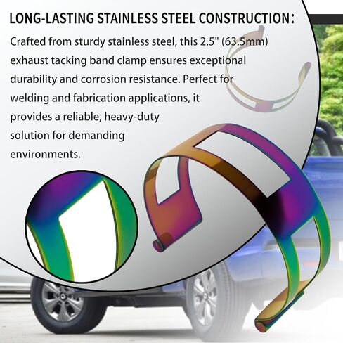 Stainless Steel Exhaust Clamp Tacking Band Clamp-On For Welding (2.5inch) in Kuwait