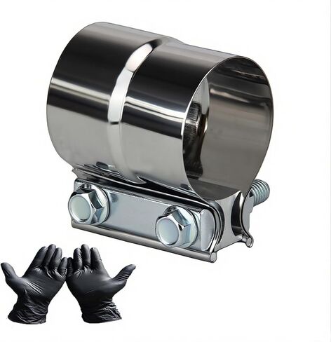 ‎DROIFUIM 2 Pcs 2.25 Inch Exhaust Pipe Clamps Butt 304 Stainless Steel Ring Clamps for Catalytic Converter, Muffler, Conversion (2，2.25 Inch) in Saudi Arabia