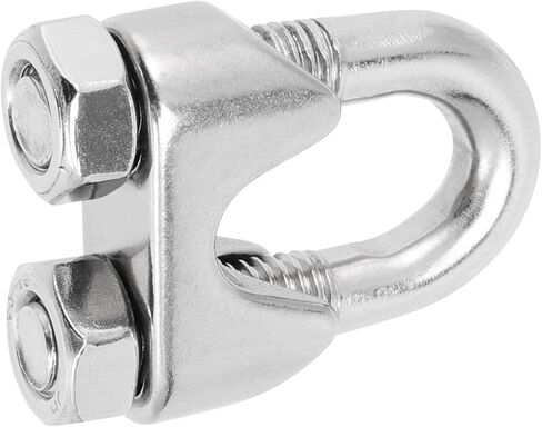 30 PCS 1/8 Inch Wire Rope Clamp Clip, M3 Stainless Steel Wire Rope Cable Clamp U Bolt Saddle Fastener Cable Clip Connector Clothesline Tightener for Home, Industrial Use in Kuwait