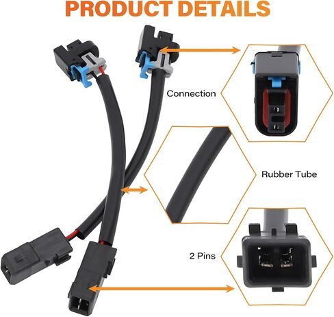 8 حزمة LS1 LS6 LT1 EV1 حاقن تسخير متوافق مع Multec LQ4 LQ9 4.8 5.3 6.0 محولات (أنبوب المطاط) in Kuwait
