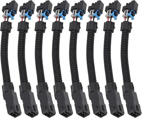 8 Pack LS1 LS6 LT1 EV1 Injector Harness Compatible with Multec LQ4 LQ9 4.8 5.3 6.0 Adapters (Rubber Tube) in Saudi Arabia