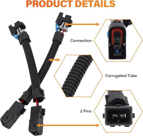 8 Pack LS1 LS6 LT1 EV1 Injector Harness Compatible with Multec LQ4 LQ9 4.8 5.3 6.0 Adapters (Rubber Tube) in Saudi Arabia