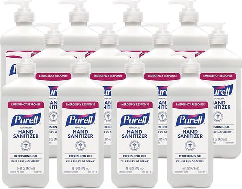 PURELL Advanced Instant Hand Sanitizer, 16 oz Pump Bottle, 12/Pack (9636-12-P) in Saudi Arabia