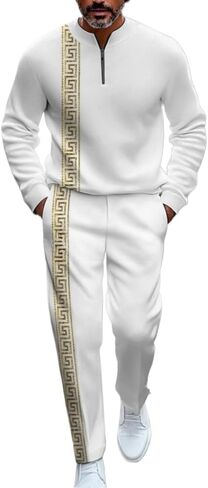 Men's casual sports long sleeved jogging suit two-piece jacket and pants set in Saudi Arabia