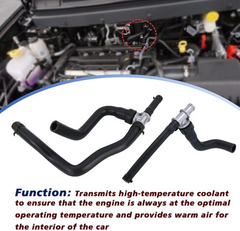 Heater Hose With TEE Supply-Return Compatible With 2008-2020 Dodge Journey 2.4VVT Heater Hose Set Replace#5058437AK 5058437AI 5058437AD(2PCS) in Saudi Arabia