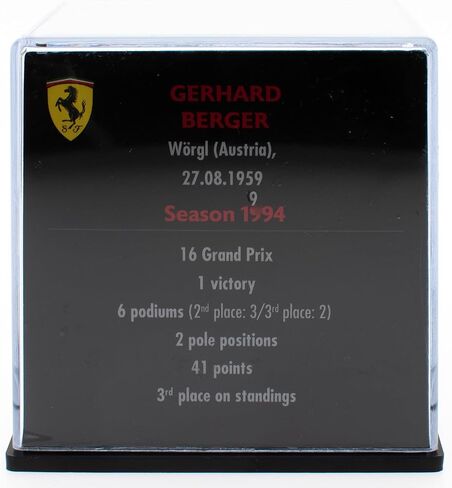 OPO 10 - Formula 1 Helmet Compatible with Ferrari F1: Gerhard Berger 1994-1/5 Scale - CAS17 in Saudi Arabia