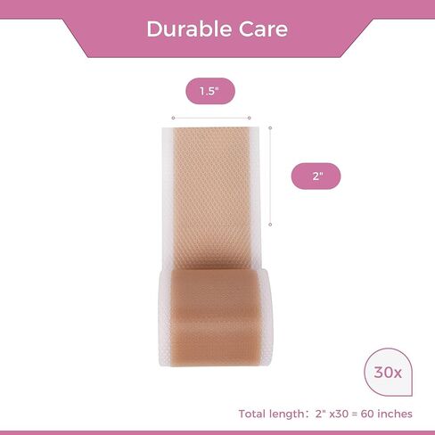 Professional Medical Silicone Scar Tape - Grade Scar Sheets, Non irritating, Painless for C-Section, Surgical Scars, Burn, Keloid, Acne, Provide Safe and Effective Solutions(1.6" x 60" Roll) in Saudi Arabia