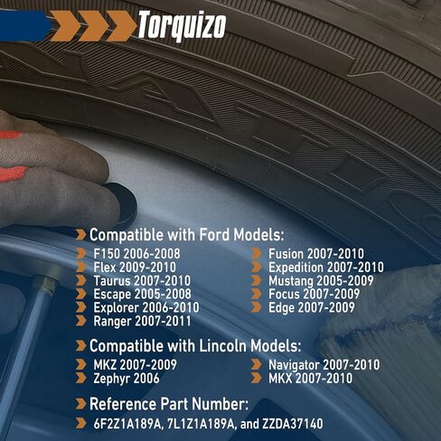 مستشعر TPMS 315MHz 4 PCS أجهزة استشعار ضغط الإطارات متوافقة مع Ford 2005-2011 Escape Edge Expedition Explorer Flex F-150 Fusion MKS MKT MKX MKZ MAZDA Mercury استبدال الجزء 6F2Z1A189A 7L1Z1A189A in Saudi Arabia