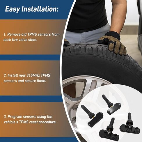 مستشعر TPMS 315MHz 4 PCS أجهزة استشعار ضغط الإطارات متوافقة مع Ford 2005-2011 Escape Edge Expedition Explorer Flex F-150 Fusion MKS MKT MKX MKZ MAZDA Mercury استبدال الجزء 6F2Z1A189A 7L1Z1A189A in Saudi Arabia