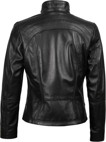 Decrum Real Womens Leather Jacket - Lambskin Fashion Leather Jackets for Women in Saudi Arabia