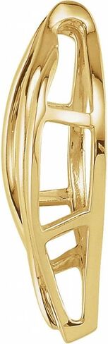 18k Yellow Gold Pendant Enhancer Fine Jewelry for Women Gifts for Her (21x14mm, Mounting Only, Not All Stones Included) in Saudi Arabia
