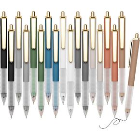 16 PCS Pens Ballpoint (8 pens+8 refills) Black Ink Pen 1.0 mm Pens Medium Point Smooth Writing Pens for Journaling Office Supplies Cute Pens for Women Men