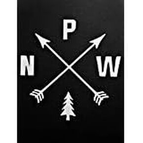 Pacific Northwest PNW Hiking Vinyl Decal Sticker|White|Cars Trucks Vans SUV Laptops Wall Art|5.25" X 5.25"|CGS816