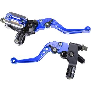 Universal Motorcycle Brake Lever 7/8" 22mm Hydraulic Brake ＆ Clutch Master Cylinder Reservoir Lever Left ＆ Right Modification Brake Clutch Lever for Harley Honda Kawasaki Suzuki Yamaha(Red)