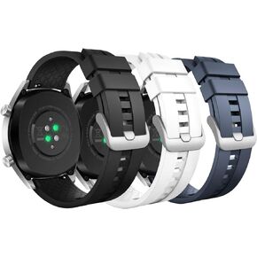 MoKo Band Compatible with Huawei Watch GT 2019 46mm/Watch GT Active/Watch 2 Pro/Honor Watch Magic/Samsung Galaxy Watch 46mm/Gear S3, Soft Silicone Replacement Strap