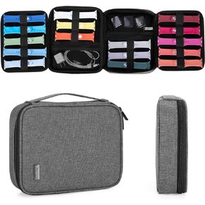 Teamoy Watch Band Storage Case for 26 Watch Straps, Watch Band Carrying Bag Organizer Compatible with Apple Watch Bands and Other Accessories, Black