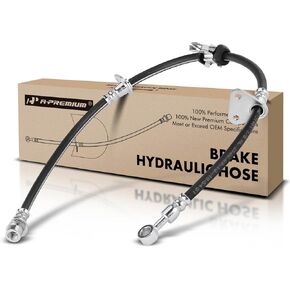A-Premium Front Driver Brake Hydraulic Hose Compatible with Honda, Acura and Isuzu Models - Accord 1990-1997, Odyssey 1995-1998, CL 1997-1999, Oasis 1996-1999 - Replace# 46411SM1003
