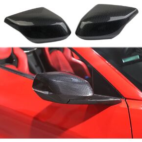 crosselec Carbon Fiber Side Rearview Mirror Guard Cover Trim for Chevrolet Corvette C8 2020-2022