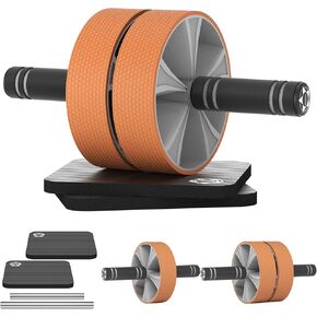 عجلة آب رولر، مجموعة عجلات تمرين معدات تمارين البطن لتدريب عضلات البطن الأساسية، عصا دوارة للعضلات تقلل من ألم العضلات وتشنجات الساق وآلام الظهر للصالة الرياضية المنزلية in Kuwait