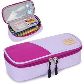 HawLander Kids Pencil Case Holder for School, Large Size, Green Blue