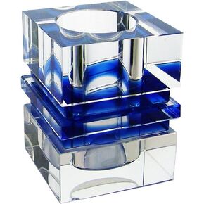 Amlong Crystal Desktop Collection Crystal Pen Holder, Blue