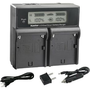 بطارية Kastar NP-F990EXP وشاحن مزدوج سريع CH04 متوافق مع كاميرا Sony CCD-TR716 CCD-TR717 CCD-TR718 CCD-TR728 CCD-TR730 CCD-TR76 CCD-TR760 CCD-TR8000E CCD-TR8100 CCD-TR810 DCR-VX700