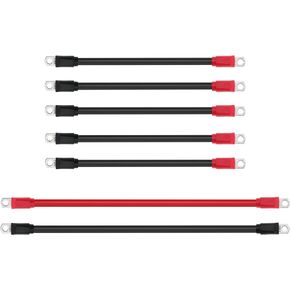 Golf Cart Battery Cables for EZGO E-Z-Go TXT 1994-UP 36V and 48V 4 Gauge Pure Copper AC/DC Wiring Set 7pcs