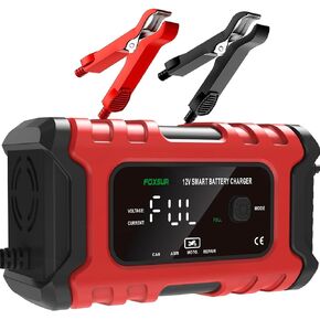 Car Battery Charger 12V Automotive, 6-Amp Fully Automatic Smart Charger, Trickle Charger and Maintainer, Car Battery Repair and Desulfator for Cars Boat Motorcycle Lawn Mower RV ATV SUV Snowmobile