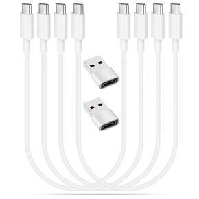 USB C Cable, 4Pack [1FT+3FT+6FT+10FT] USB C to C Cable for iPhone 15 Pro Max Plus, 60W Type C Fast Charging Charger Cord for Samsung S24 23, iPad Pro Air5 Mini, MacBook Air