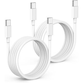 for Apple USB C to C Charger Cable 6ft, 60W Fast Type C to C Charging Cord Long for iPhone 15 Plus/15 Pro Max, MacBook Pro 2021/2020,iPad 12.9/11 inch/Mini/Air 5/4,Samsung Galaxy S23+/S23 Ultra