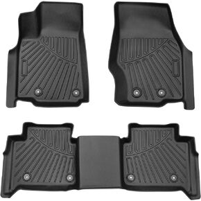 Powerty Floor Mats Compatible for 2022 2023 2024 Jeep Grand Cherokee 5 Seats 3D Car Mats Liner Set TPE All-Weather Custom Fit Floor Liners Accessories(NOT Grand Cherokee L)
