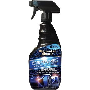 Ceramic Car Wax Gallon (128 Fl Oz) - 4X The Ceramic Coating - Advanced Hydrophobic Wax for Shine and Protection - Detail Car Wax Gallon - Includes Free Empty Spray Bottle