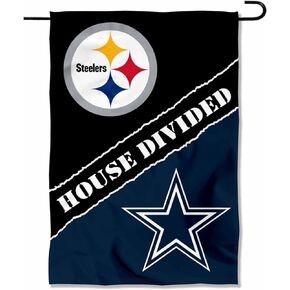 House Divided Steelers and Cowboys Double Sided Garden Flag