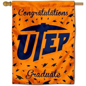 Texas El Paso Miners Graduation Gift Banner Flag