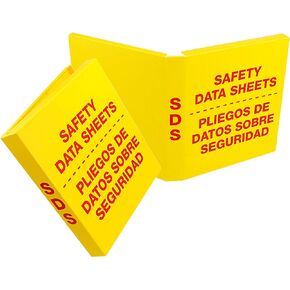 UniKeep SDS Bilingual Fully Enclosed Case with Metal Binder Rings - 1.5'' Binder Spine - Case Includes Both English and Spanish Printing on Cover