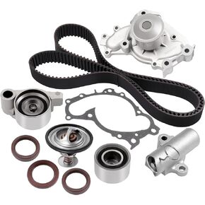 Timing Belt Kit & Water Pump with Gasket Compatible with 1356809080 for 3.0L 01-06 Camry,01-03 ES300,01-03 Highlander,for 3.3L 04-06 Camry,ES330,RX330,Sienna,04-10 Highlander,06-08 RX400H