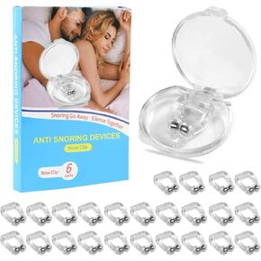（24pcs）Anti Snoring Devices Snore Stopper Silicone Magnetic Anti Snoring Nose Clip, Help Stop Snoring, Quieter Restful Sleep， with Portable Storage Case， Reusable or Disposable in Saudi Arabia
