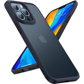 TORRAS Shockproof Compatible for iPhone 13 Pro Max Case, [Military Grade Drop Protection] [Sleek Premium Touch] Translucent Matte 4Phone Case for iPhone 13 Pro Max Case, Guardian Series,Blue