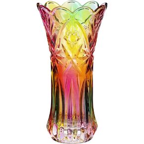 IMIKEYA Tall Vase Glass Vase: Flower Vases for Centerpieces Modern Crystal Glass Vases Unique Desktop Vase Decorative Vase for Living Room Kitchen Office Wedding Home Decor Tall Flower Vase