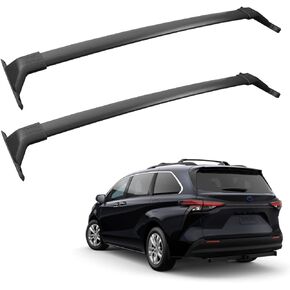 Roof Rack Cross Bars for 2021-2024 Toyota Sienna Cross Rails Luggage Carrier Cargo Bar Black