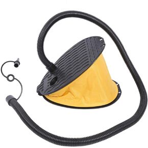 High Volume Bellows Foot Air Pump Portable Foot Pump Air Inflator for Inflatable Boats Beds Swim Rings Floating Mats Water Supplies(Black + Yellow)